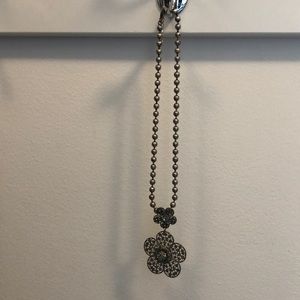 Silver flower necklace